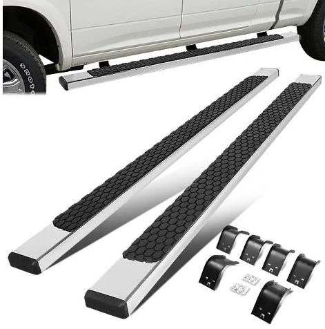 LA Zona Auto Parts 5 inch chrome running boards crew cab model pick up trucks Ford Chevy Dodge GM Jeep Nissan Toyota
