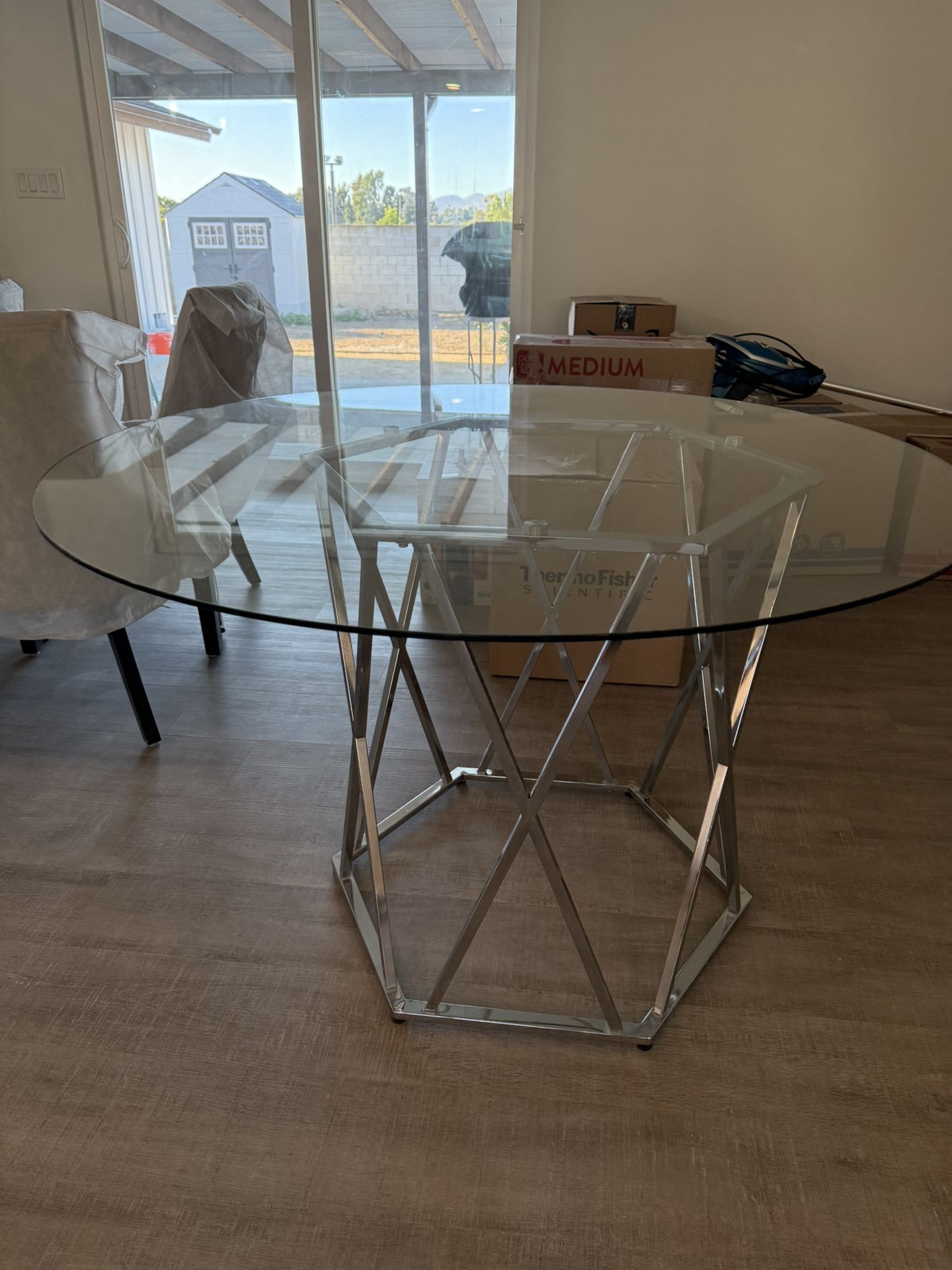 Escondido Chrome Dining Table