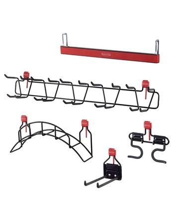 Rubbermaid 5 Piece Kit for Large Wall Shed or Garage Tool Organization