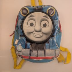 Used Thomas the Tank Engine Backpack Kids Toddler School Bag Blue Yellow