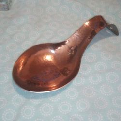 Copper Hammered Utensil Rest 