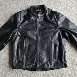 Motorcycle Black Leather Jacket 