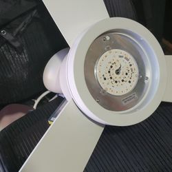 White Led Light Fan 