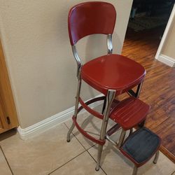 Chair - Cosco Red Step - Vintage