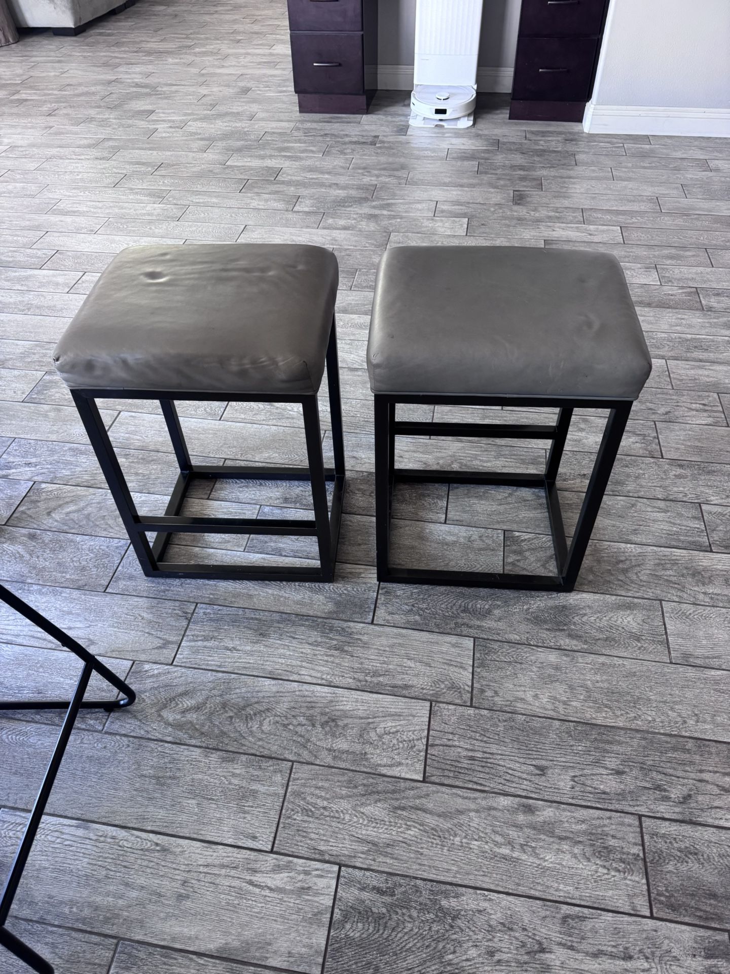 Restoration Hardware Barstools Real Leather 