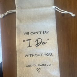 Wine Gift Bag Wedding Officiant 