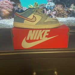 Nike dunk low (GS) sail/white-sail-LT Armory blue