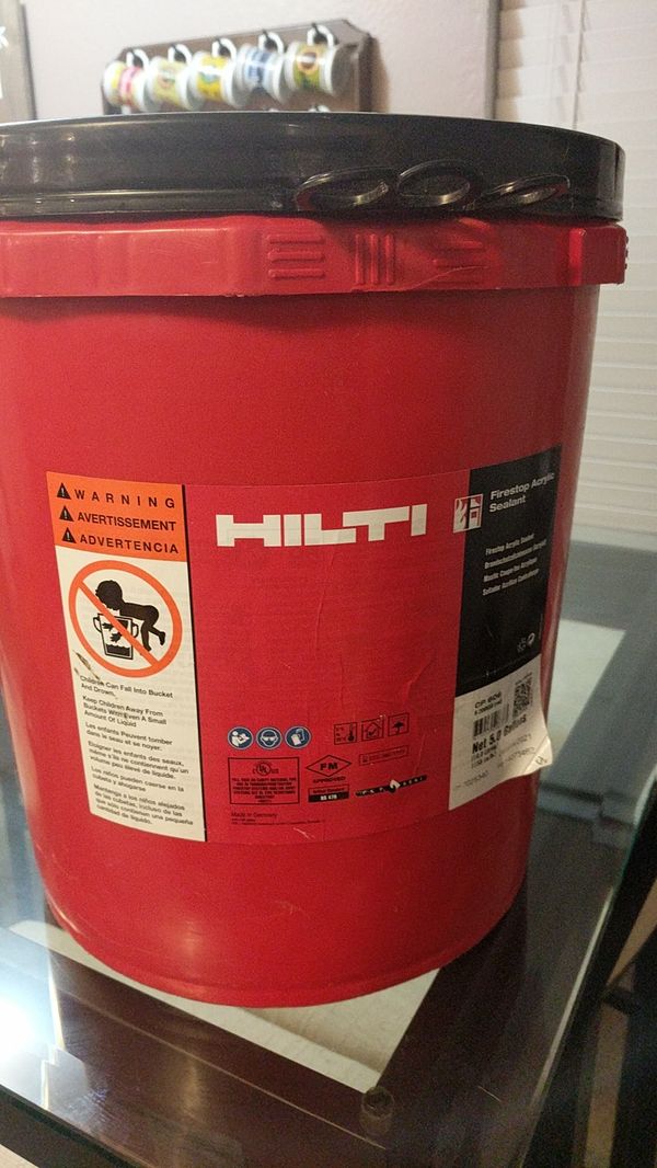 Hilti firestop acrylic sealant 5 gallon bucket for Sale in Phoenix, AZ