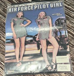 Air Force Pilot Girl Costume – Size XL – Needs Repair