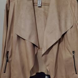 Bar III Faux Leather Jacker/blazer