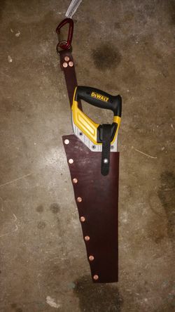 Tool belt Saw leather holder with saw