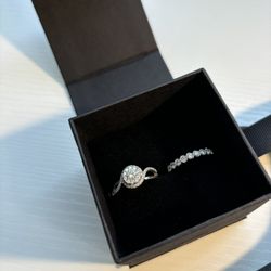 Engagement Ring and Wedding Band