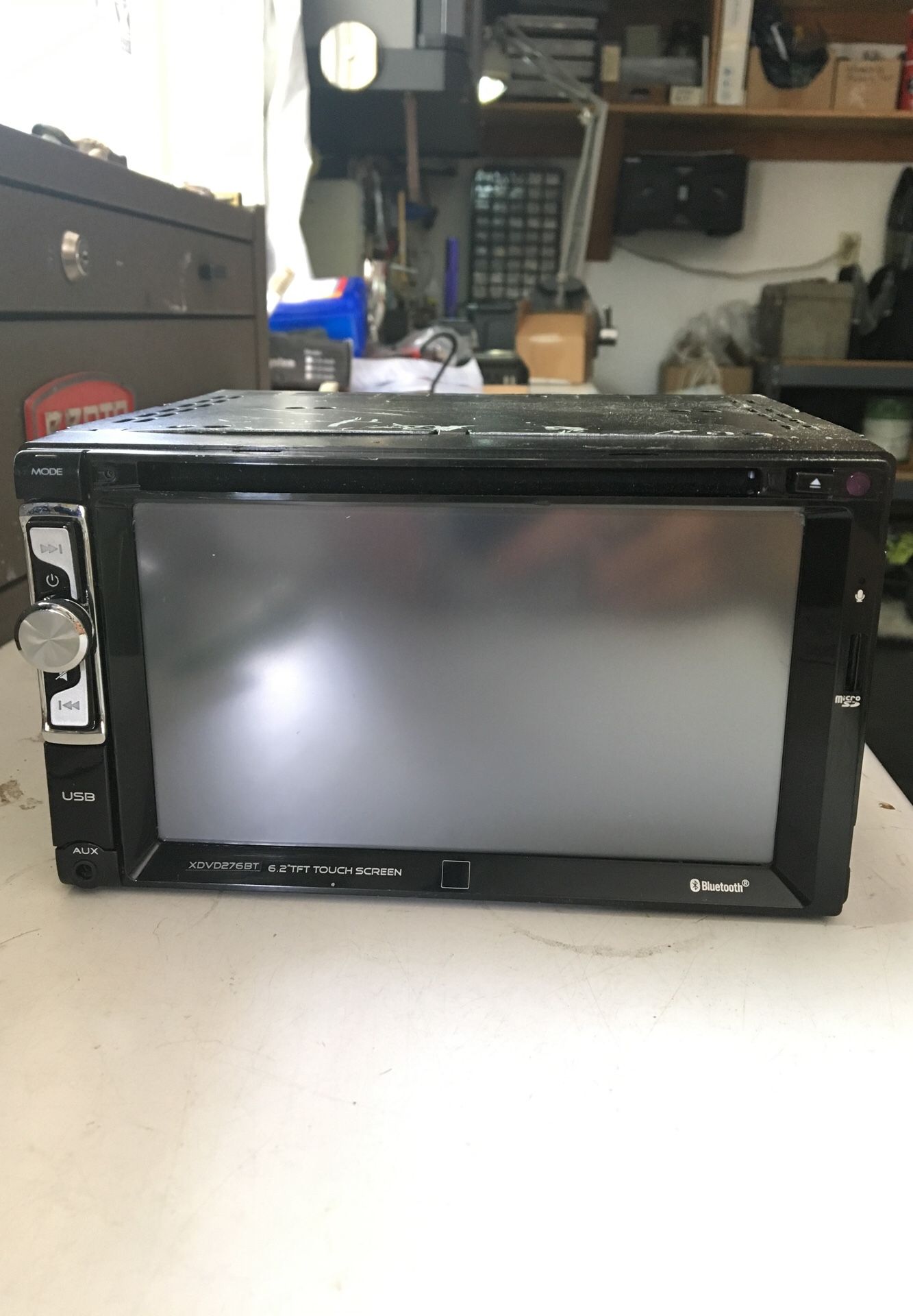 Dual Electronics XDVD276BT 6.2 inch LED Backlit LCD Multimedia Touch Screen Double Din Car Stereo with Built-In Bluetooth, iPlug, CD/DVD Player & USB