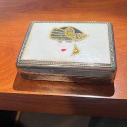 Art Deco Silver Plated Trinket Box