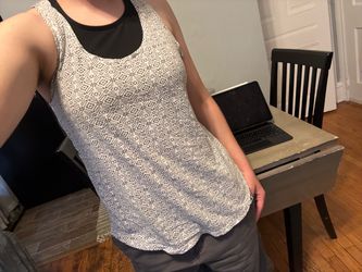 White Geometric Print Tank Top from Old Navy