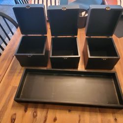 Kitchen Wood Storage Boxes 