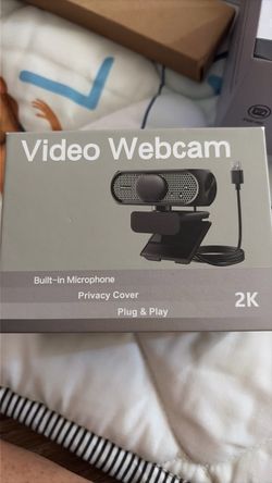 2K Video Webcam with Built-in Microphone