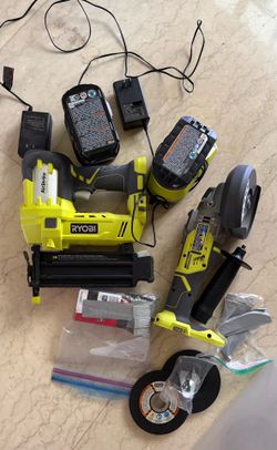 Tools Ryobi - Nail Gun & Angle Grinder