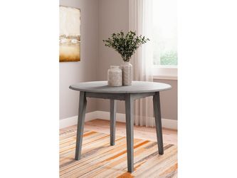 Shullden Gray Drop Leaf Dining Table