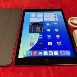 Apple iPad 9th Gen-2021, 10.2” Display, A13 Bionic Chip, 3GB RAM, 64GB, Wi-Fi, Case+Charger 