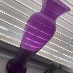 Elegant purple glass vase