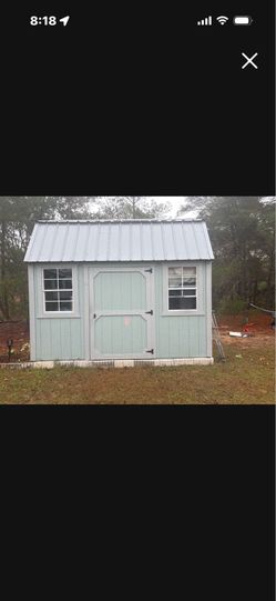 8x12 Outdoor  Shed with Metal Roof