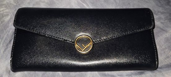 Fendi Continental Wallet Black Leather