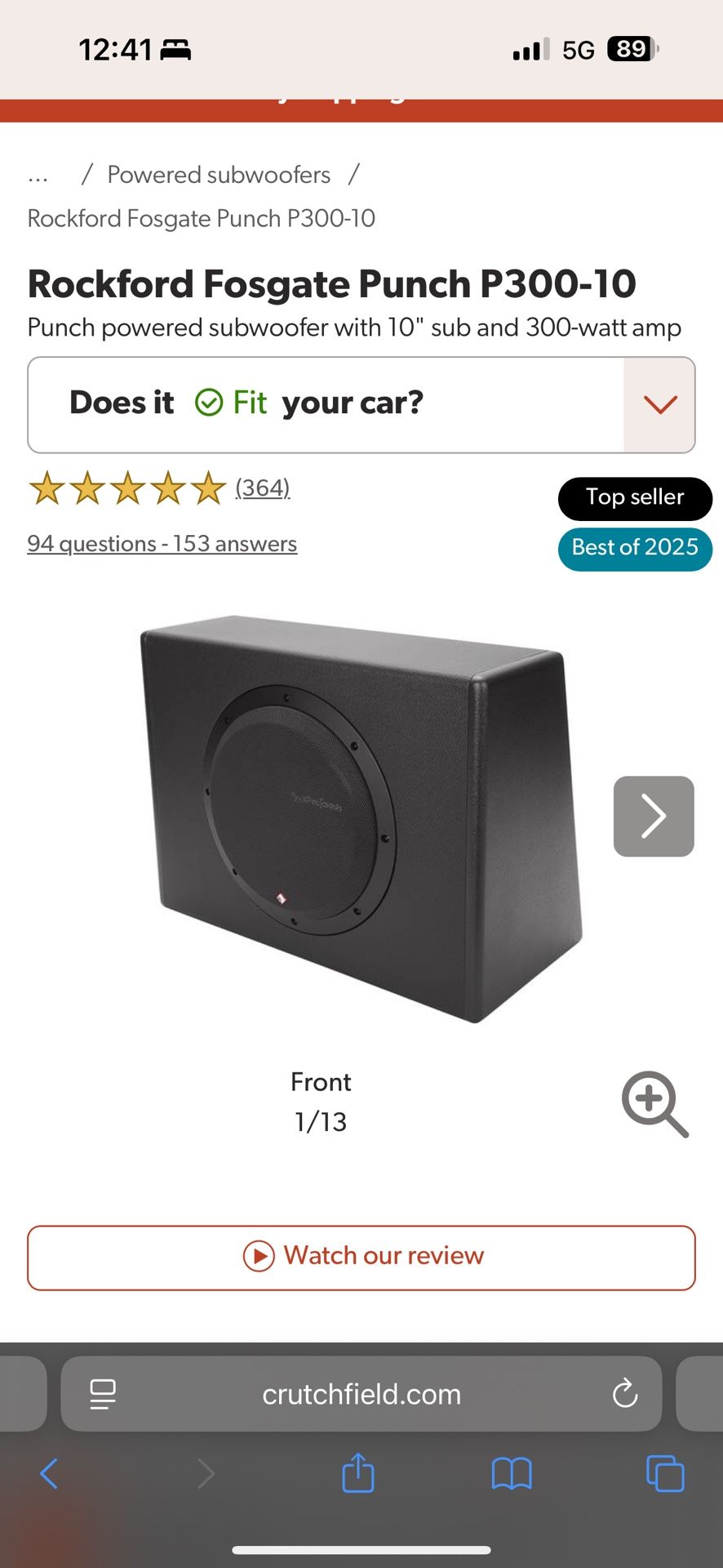 Rockford Sub 10’