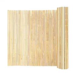Natural Bamboo Slat Screening Privacy Bamboo Slat Fence 6 ft H x 13 ft L#359