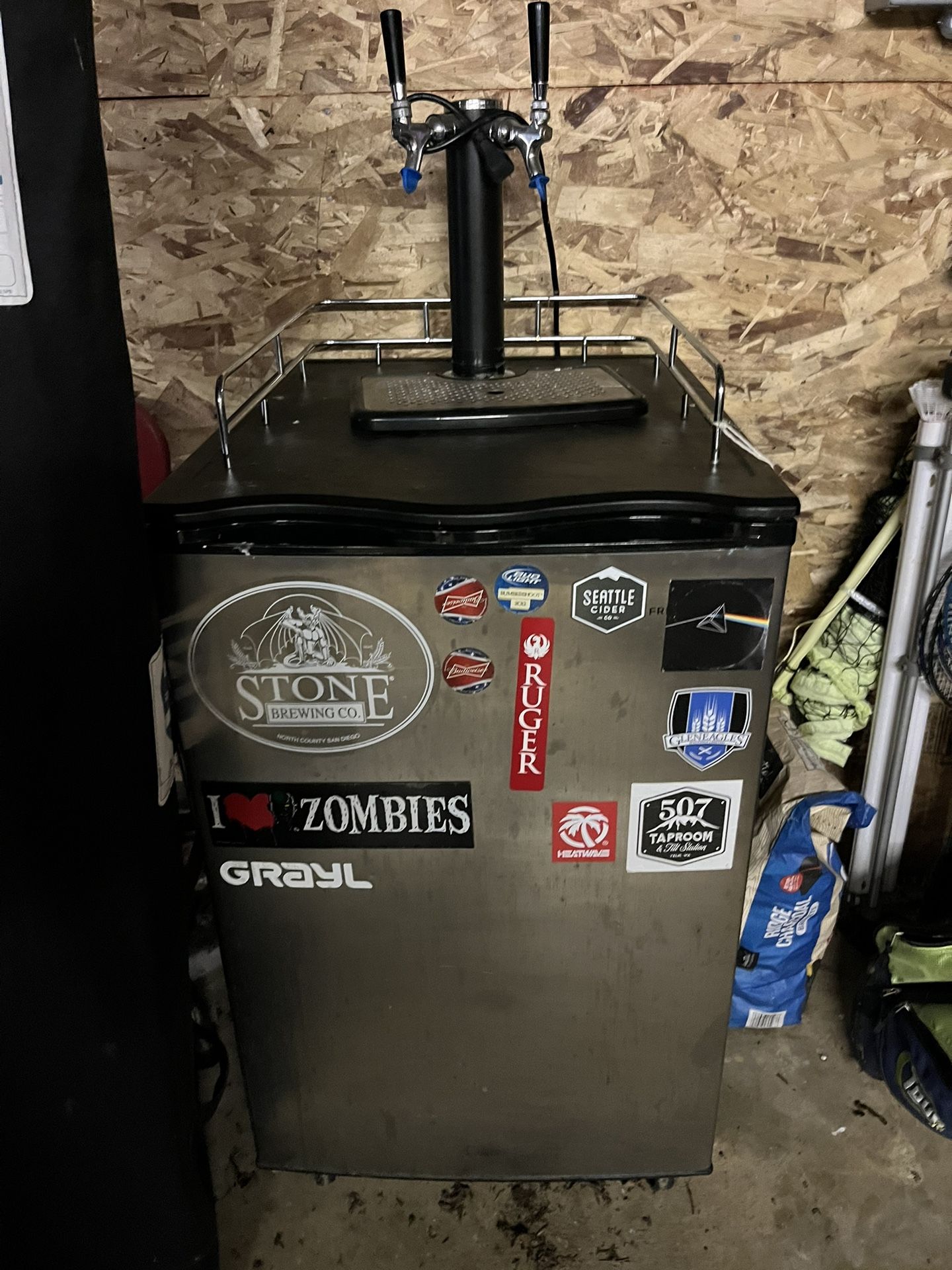 Home Brewing System With Keg Fridge