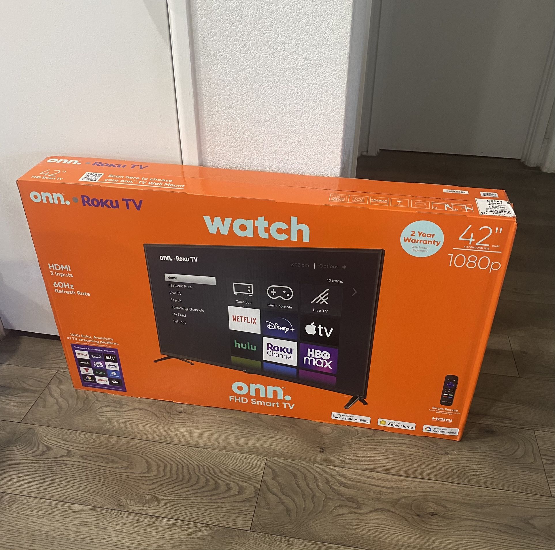 Onn 42 Class FHD 1080P LED Roku Smart TV 100068372 For Sale In 