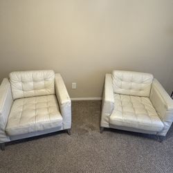 IKEA Morabo Leather Chair Set Of 2 