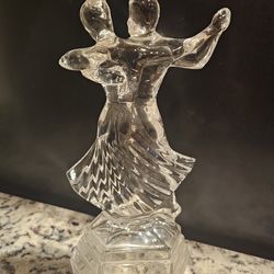 $15.00 - 1970's RCR  Brand (Made In Italy) 24% Lead Crystal Couple Dancers Figurine!  Like New Condition!