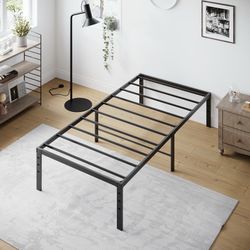 Twin Size Bed Frames Heavy Duty, Metal Platform Bed No Box Spring Needed