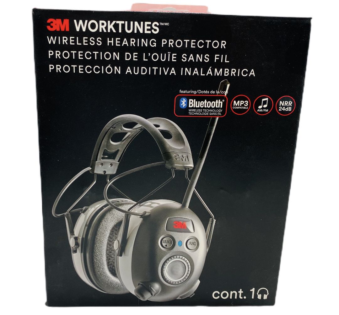 3m Pro Work Tunes Wireless Headphones AM FM Radio Hearing Protector Bluetooth