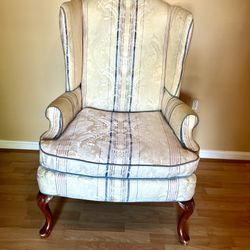 PEM-KAY WINGED BACK ACCENT CHAIR (VINTAGE)