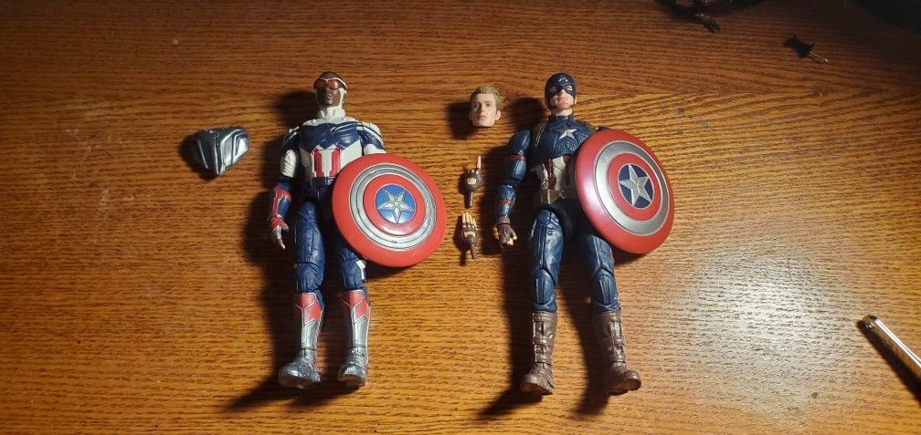 Marvel legends Sam Wilson and Steve Rogers Captain America