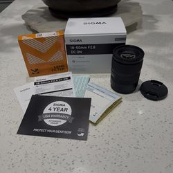 Sigma 8-50mm F2.8 E-Mount Lens – Like New