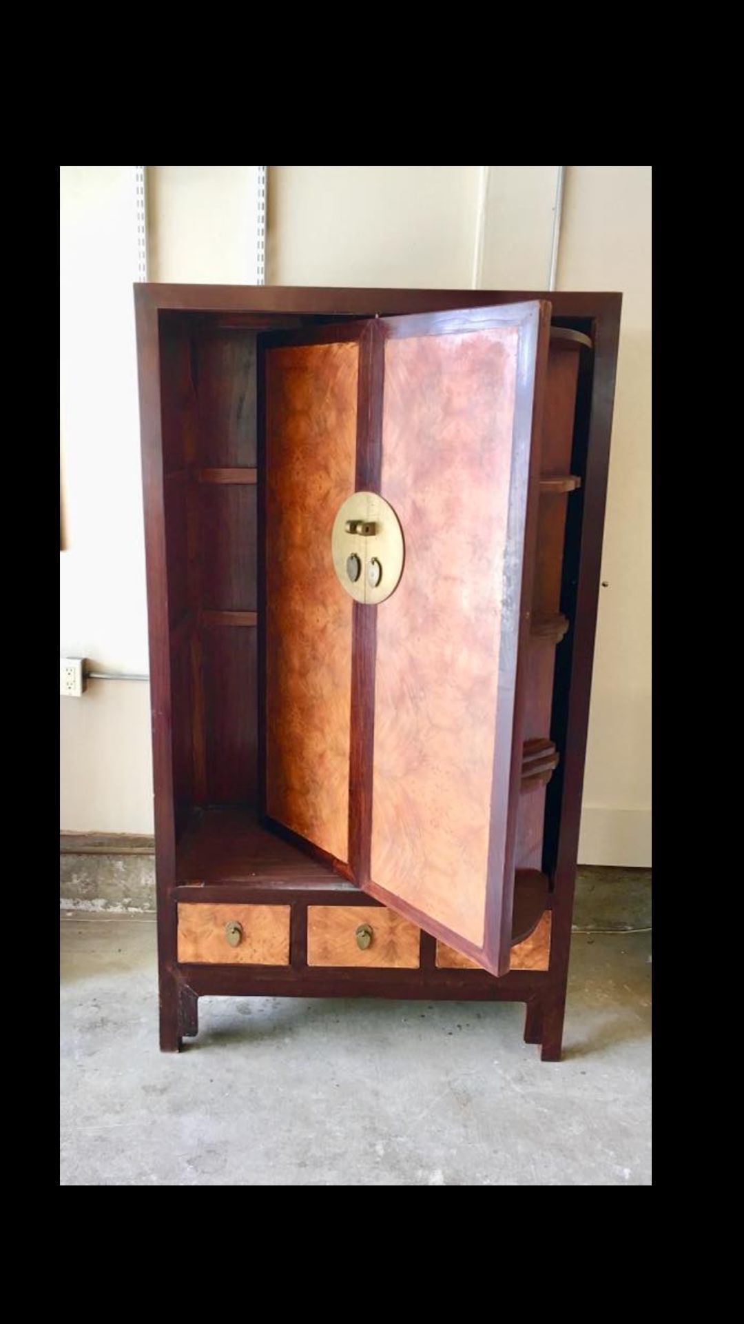 Beautiful Surprise HIDDEN Bar! Unique Gorgeous Revolving Bar Cabinet