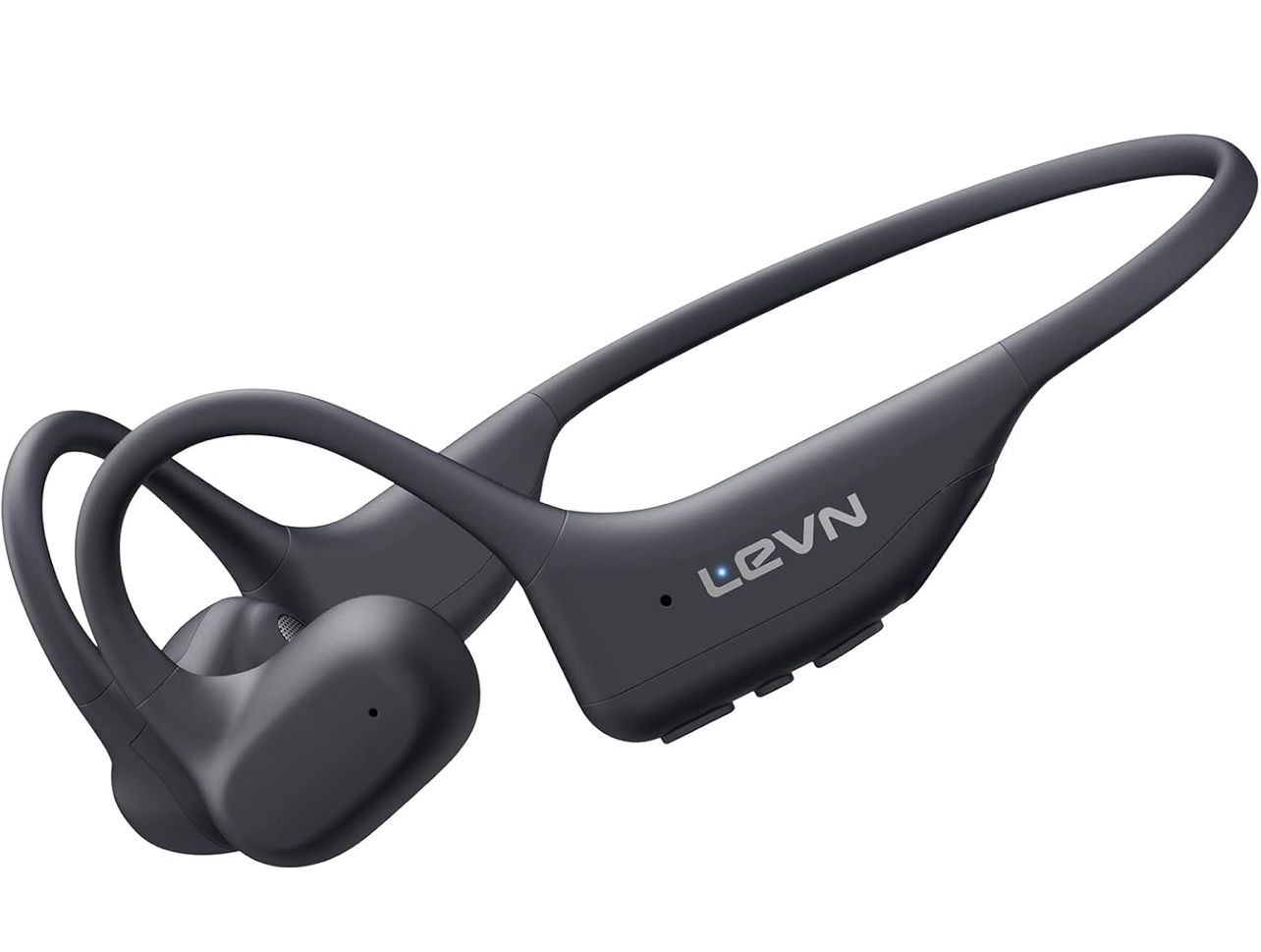 LEVN Bone Conduction Headphones, Open Ear Running Headphones Bluetooth 5.3, 14H Battery Sweatproof & Waterproof, Wireless with Built-in Mic for Cyclin