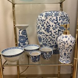 Blue And White Ceramic Set 