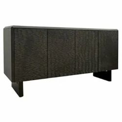 Dark Wood 4-Door Sideboard Buffet Cabinet