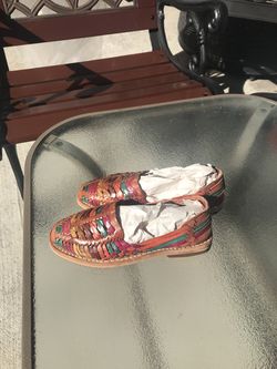 New  Mexican leather shoes size 3