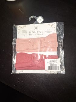 HONEST ORGANIC PINK HEADBANDS 2ct Brand NEW Only $4
