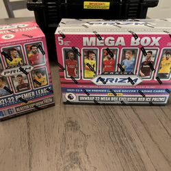 2021-22 Panini Prizm Premier League Soccer MEGA Box Factory Sealed NEW Red Ice and blaster box