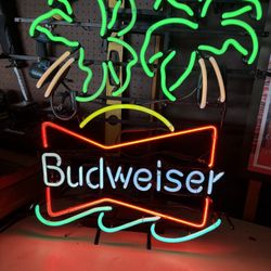 Vintage “Budweiser” Neon Sign (Beach Scene)