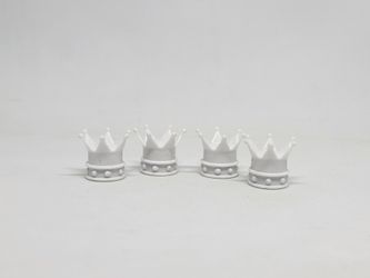 4PCS Crown Tire Valve Stem Caps, Tire Air Valve Cap Plastic