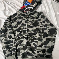 Grey Bape Hoodie 100% Authentic