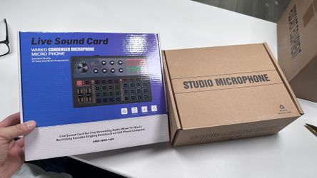 Brand New Sound Card And Podcast Microphone 