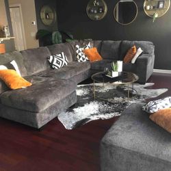 New /Smoke RAF Sectional -Couch -Living Room Set